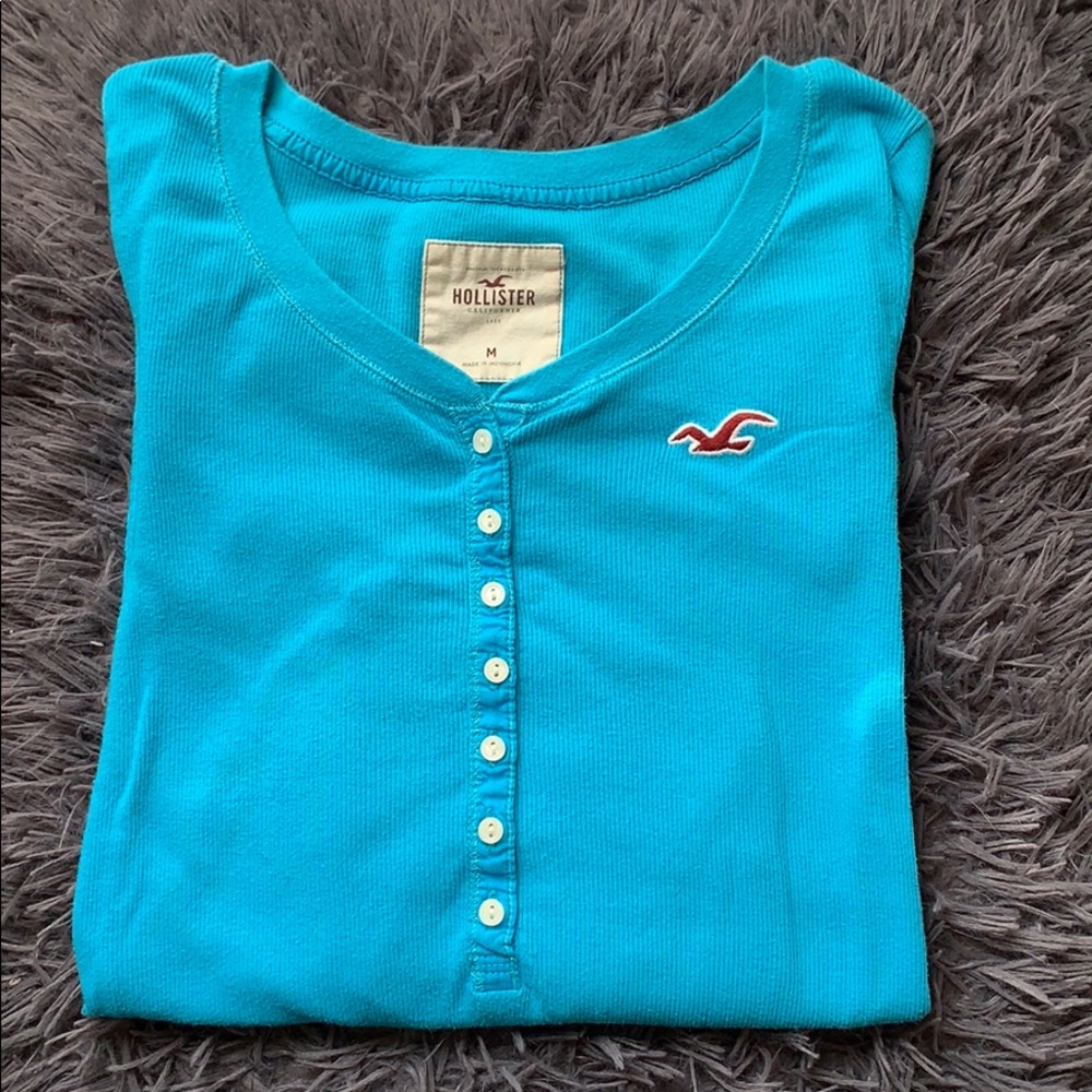 Baby blue half sleeve top